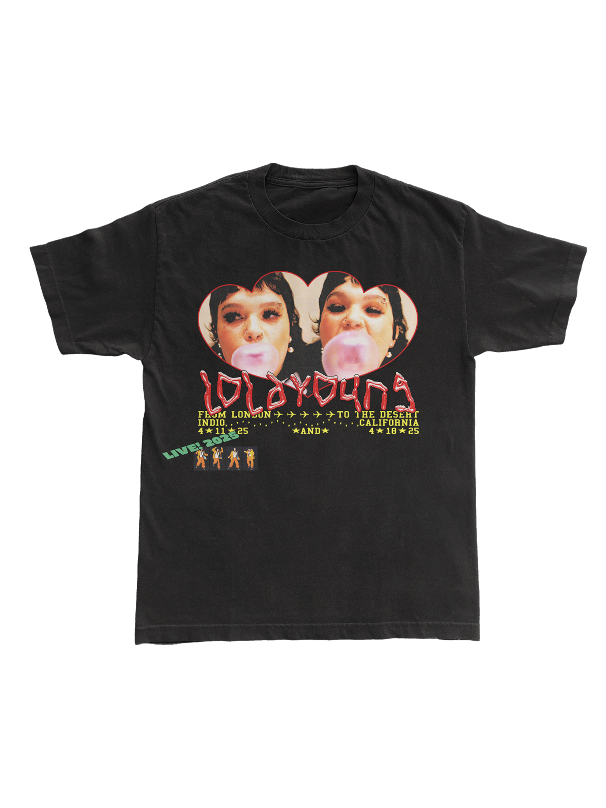Exclusive Coachella Cake Black T-Shirt front