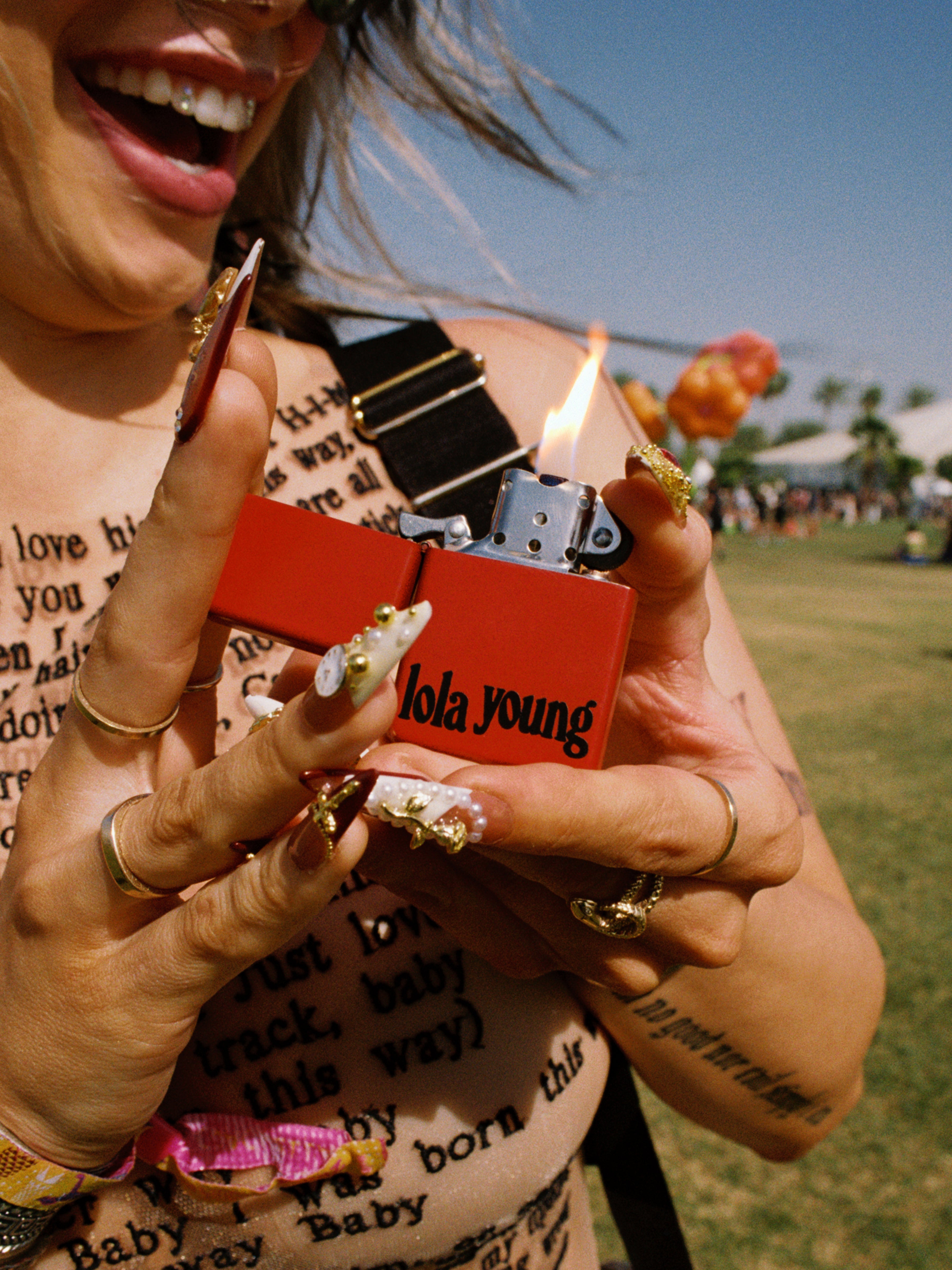 lola young red flip lighter lifestyle 2