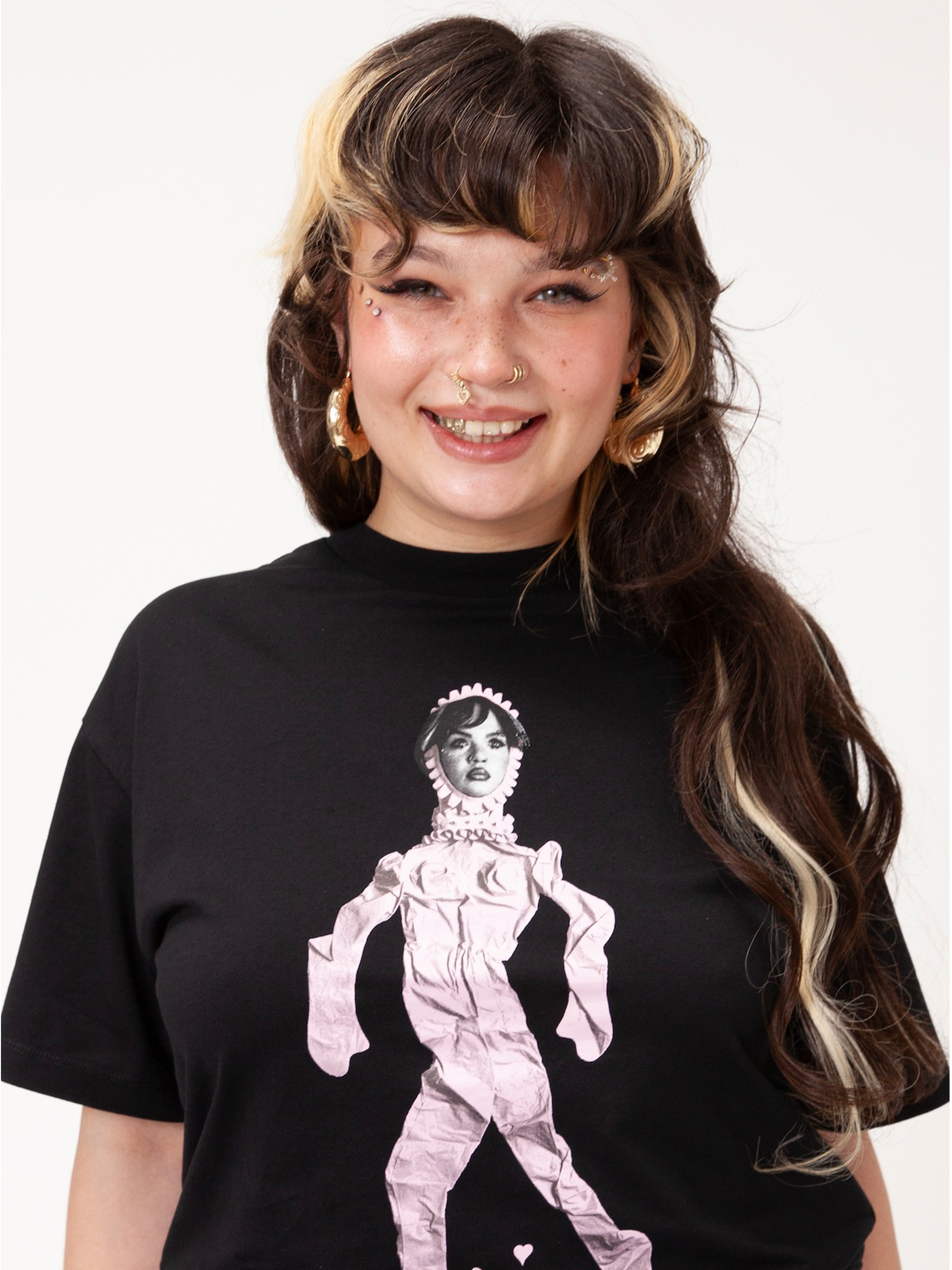 Aries x Lola Young Black Doll Print Tee Lifestyle 2