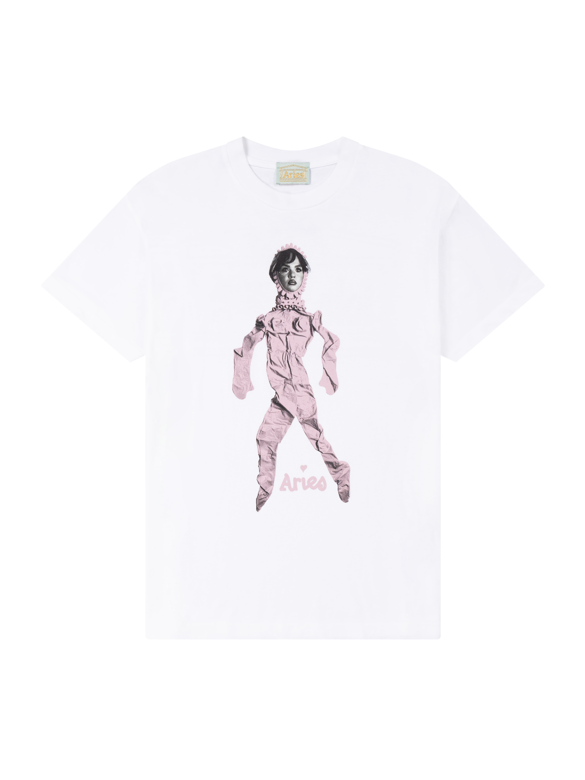 Aries x Lola Young White Doll Print Tee Front