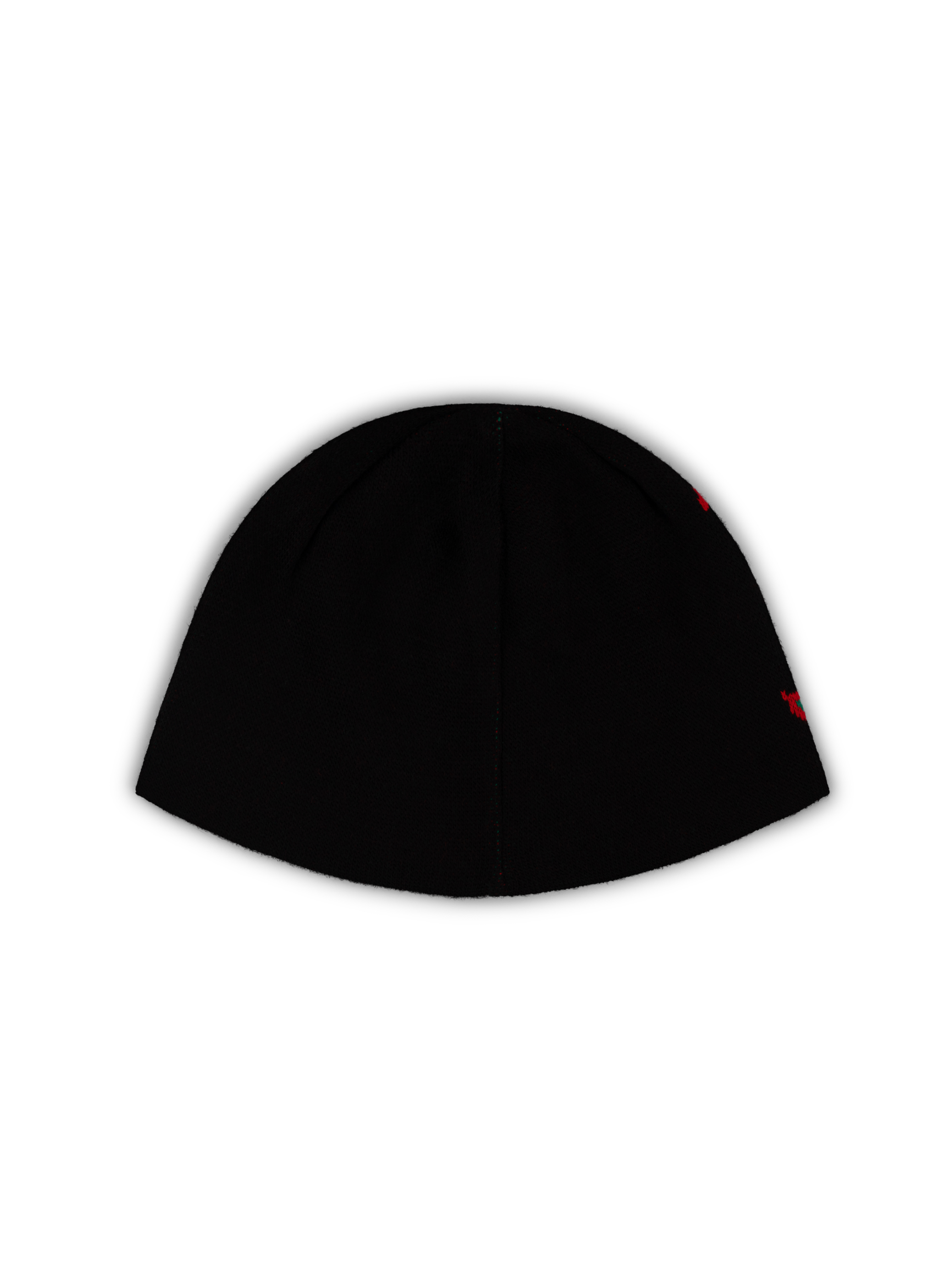 LY black knitted beanie back