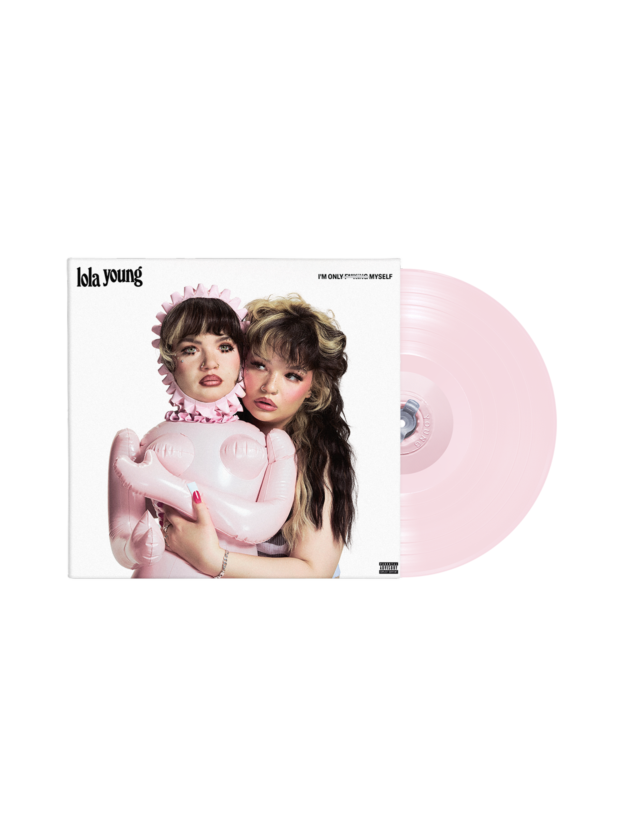 I'm Only F**king Myself: The Basic B*tch Edition (Nude Pink Vinyl LP) + Signed Art Card Front