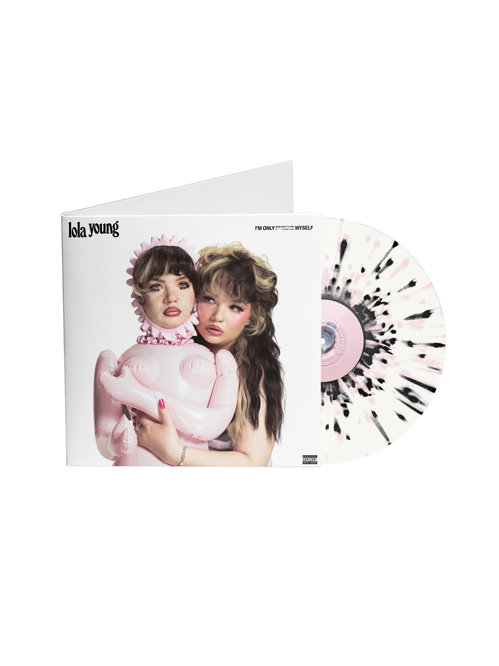 I'm Only F**king Myself: Pink & Black Splatter LP [The "blisters" Edition] Front